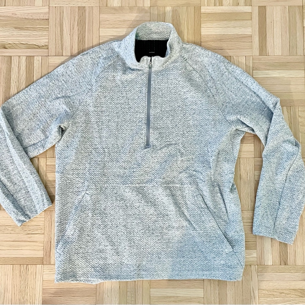 Lululemon Men’s Textured Double-Knit Cotton Half Zip, size L